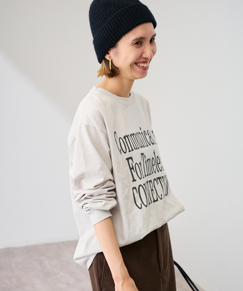 セール】メッセージロゴロングTシャツ（Tシャツ/カットソー