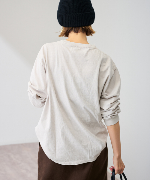 メッセージロゴロングTシャツ（Tシャツ/カットソー）｜FRAMeWORK