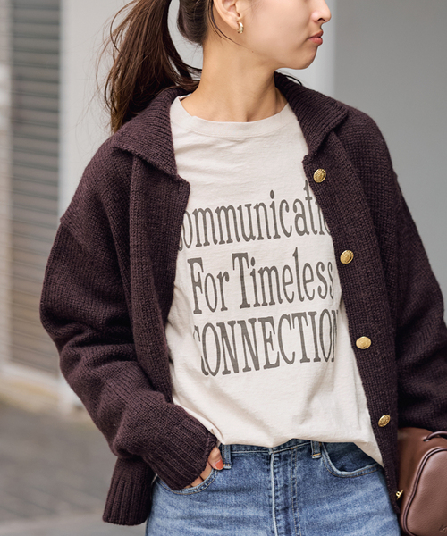 メッセージロゴロングTシャツ（Tシャツ/カットソー）｜FRAMeWORK