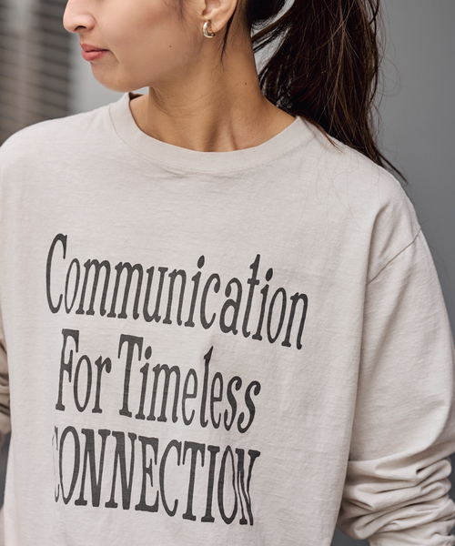 メッセージロゴロングTシャツ（Tシャツ/カットソー）｜FRAMeWORK