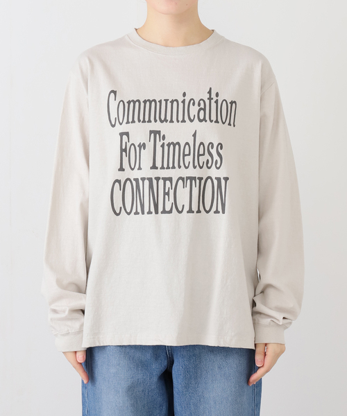 セール】メッセージロゴロングTシャツ（Tシャツ/カットソー