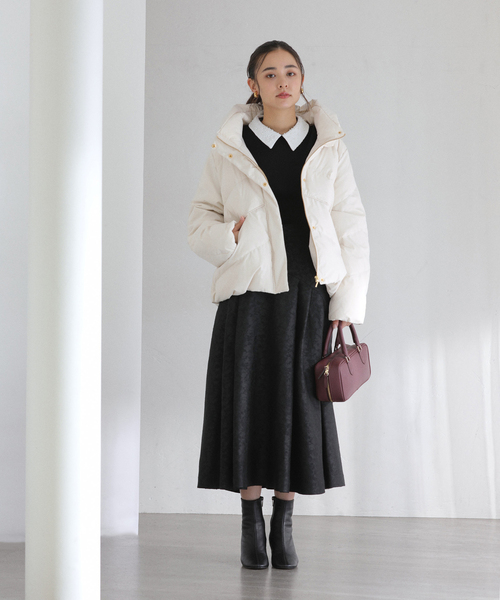 La TOTALITE（ラトータリテ）の「【洗える】パールカラー2WAYニット（ニット/セーター・レディース・チャコールグレー/ブラック・FREE）」の4枚目の写真