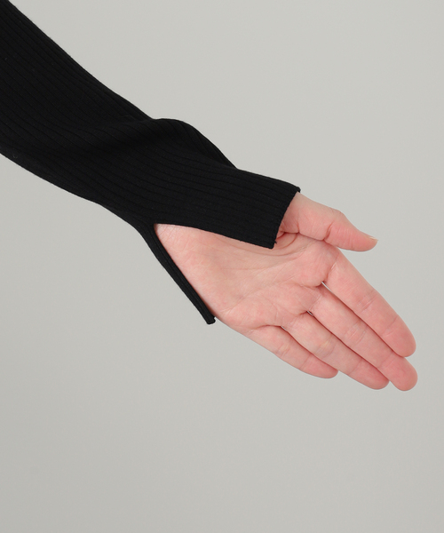 La TOTALITE（ラトータリテ）の「【洗える】パールカラー2WAYニット（ニット/セーター・レディース・チャコールグレー/ブラック・FREE）」の11枚目の写真