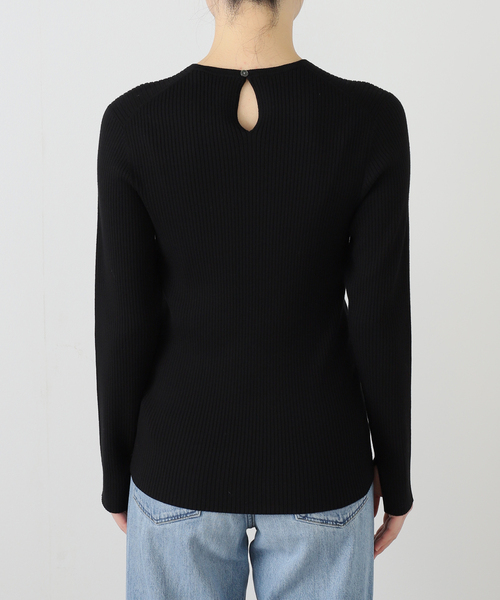 La TOTALITE（ラトータリテ）の「【洗える】パールカラー2WAYニット（ニット/セーター・レディース・チャコールグレー/ブラック・FREE）」の15枚目の写真