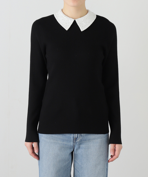 La TOTALITE（ラトータリテ）の「【洗える】パールカラー2WAYニット（ニット/セーター・レディース・チャコールグレー/ブラック・FREE）」の17枚目の写真