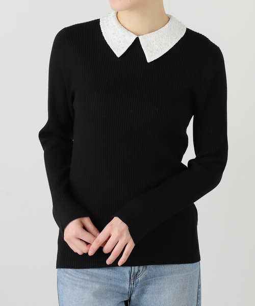 La TOTALITE（ラトータリテ）の「【洗える】パールカラー2WAYニット（ニット/セーター・レディース・チャコールグレー/ブラック・FREE）」の18枚目の写真