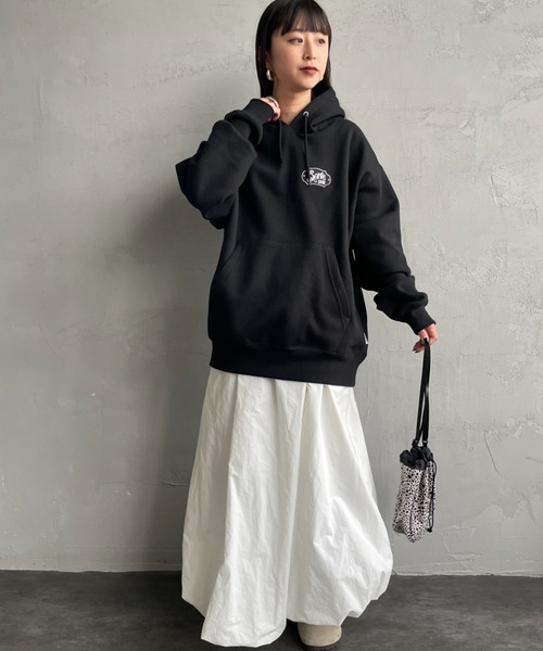 BEN DAVIS（ベンデイビス）の「【WEB限定】[BEN DAVIS/ベンデイビス] マルチワッペン バックプリントパーカー【追加】（パーカー・レディース・グレー/ピンク/ブラック・M/L/XL）」の10枚目の写真
