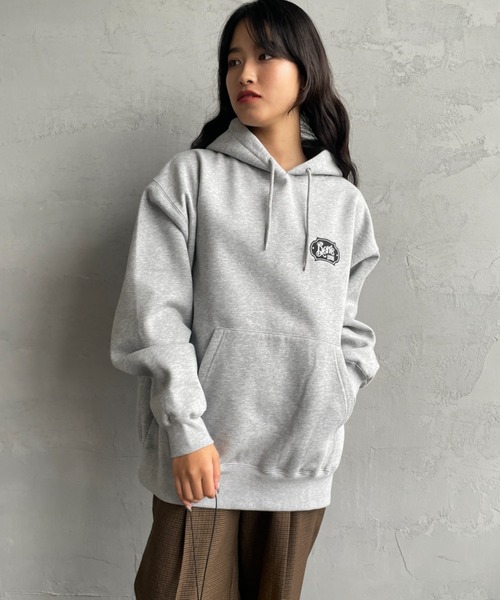 BEN DAVIS（ベンデイビス）の「【WEB限定】[BEN DAVIS/ベンデイビス] マルチワッペン バックプリントパーカー【追加】（パーカー・レディース・グレー/ピンク/ブラック・M/L/XL）」の16枚目の写真