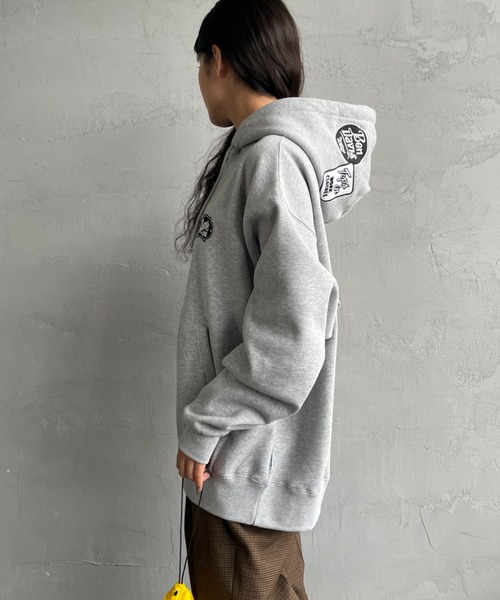 BEN DAVIS（ベンデイビス）の「【WEB限定】[BEN DAVIS/ベンデイビス] マルチワッペン バックプリントパーカー【追加】（パーカー・レディース・グレー/ピンク/ブラック・M/L/XL）」の17枚目の写真