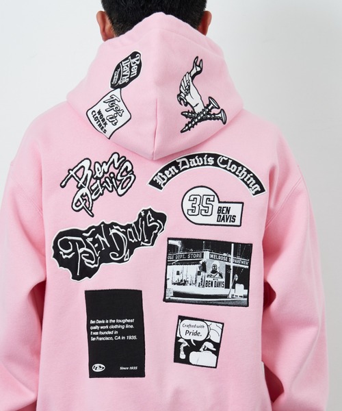 WEB限定】[BEN DAVIS/ベンデイビス] マルチワッペン バックプリント