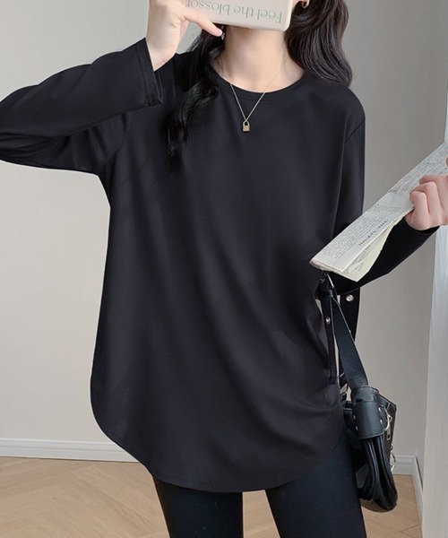 SallyLunn(サリーラン)の「レイヤード長袖ロンT(Tシャツ/カットソー・レディース・ホワイト/ピンク/ブラック/グレー・MEDIUM/LARGE)」の6枚目の写真