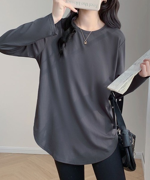SallyLunn(サリーラン)の「レイヤード長袖ロンT(Tシャツ/カットソー・レディース・ホワイト/ピンク/ブラック/グレー・MEDIUM/LARGE)」の7枚目の写真