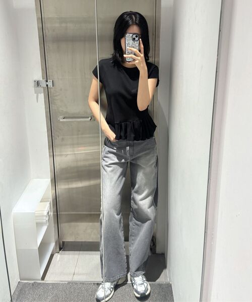 INSILENCE WOMEN（インサイレンスウーマン）の「トーンオントーンセミカーブデニム ベージュ（デニムパンツ・レディース・その他・X-SMALL）」の4枚目の写真