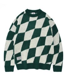 VISION STREET WEAR | VSW Brushed Checker Knit Green(ニット/セーター)