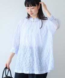ビュルデサボン　フリルブラウス　立ち襟 bulle de savon｜ビュルデサボンのシャツ/ブラウス（フリル）通販