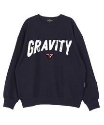 グラビティオーバーサイズドロップショルダースウェット_ネイビー