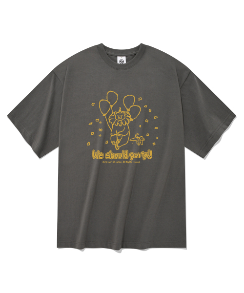 RADINEO(ラディネオ)の「パーティベア 半袖Tシャツ グレー(Tシャツ/カットソー・メンズ・その他・LARGE/MEDIUM/SMALL/X-LARGE)」の1枚目の写真