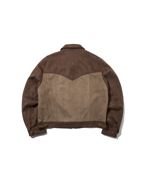 グリズリーエンブロイダリーフォースウェードジャケットブラウン_
