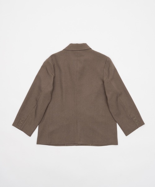 OLUN（オルン）の「linen blend jacket/リネンブレンドジャケット（テーラードジャケット・レディース・ベージュ/アイボリー/ブラウン/チェック・MEDIUM/SMALL）」の8枚目の写真