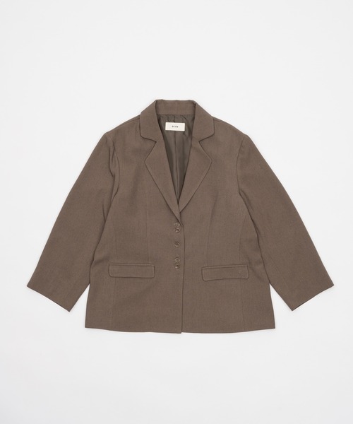 OLUN（オルン）の「linen blend jacket/リネンブレンドジャケット（テーラードジャケット・レディース・ベージュ/アイボリー/ブラウン/チェック・MEDIUM/SMALL）」の7枚目の写真