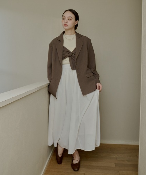 新品　OLUN linen blend jacket リネンブレンドジャケット linen blend jacket/リネンブレンドジャケット（テーラードジャケット