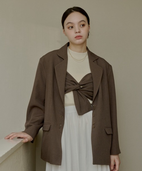 linen blend jacket/リネンブレンドジャケット（テーラードジャケット