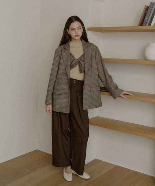 リネンブレンドジャケット OLUN linen blend jacket/リネンブレンドジャケット（テーラードジャケット