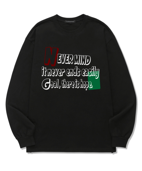 VANNWORKS(バンワークス)の「NEVER MIND ロングスリーブ (VLS099) ブラック(Tシャツ/カットソー・レディース・その他・SMALL/MEDIUM/LARGE/X-LARGE/XX-LARGE)」の1枚目の写真