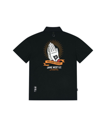 JAMIE WEST（ジェイミーウエスト）の「Mulligan collar shirt (black)（ポロシャツ）」