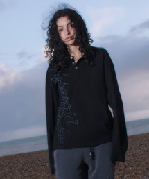 ERTR（イーアールティーアール）の「Asteroid Rodeo Henry Neck LS T-Shirt Black（Tシャツ/カットソー）」