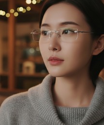 A.FLORE（アフローレ）の「〈A.FLORE/アフローレ〉 ブルーライトカット リムレス メガネ（メガネ）」