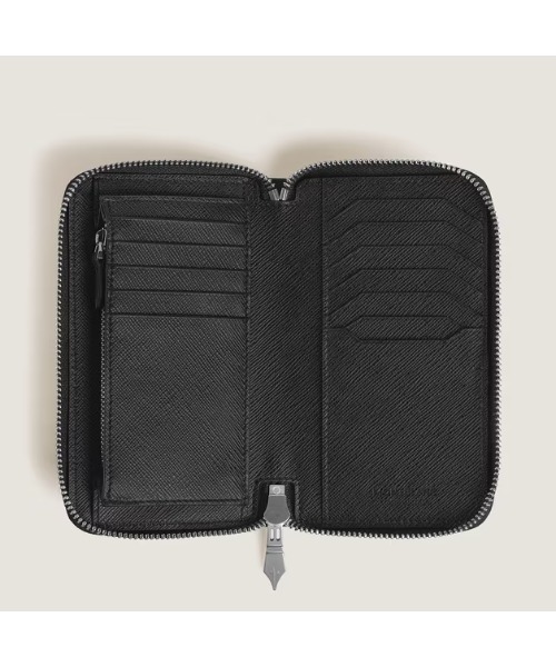 MONTBLANC(モンブラン)の「ミディアム ジップ式コンチネンタルウォレット 12cc サルトリアルレザー(財布・メンズ・ブラック・ONE SIZE)」の4枚目の写真