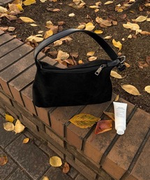 Reurie'（レウリィ）の「メタルポイントスエードバッグ(sayaka select)　ブラウン ショルダー ワンハンドル シンプル カジュアル 秋冬（ショルダーバッグ）」