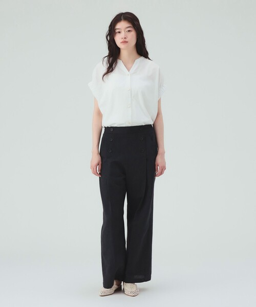 BEAMS HEART(ビームスハート)の「スキッパーネック シルケット カットソー(Tシャツ/カットソー・レディース・オフホワイト/その他/ブラック/イエロー系その他2・FREE)」の11枚目の写真