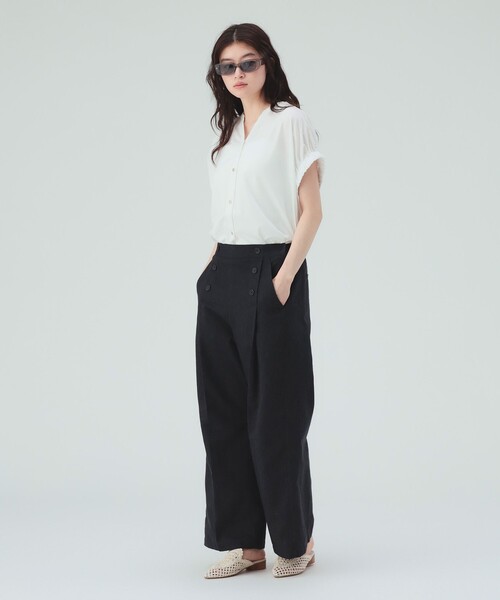 BEAMS HEART(ビームスハート)の「スキッパーネック シルケット カットソー(Tシャツ/カットソー・レディース・オフホワイト/その他/ブラック/イエロー系その他2・FREE)」の12枚目の写真