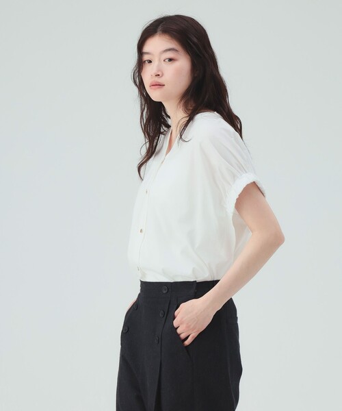 BEAMS HEART(ビームスハート)の「スキッパーネック シルケット カットソー(Tシャツ/カットソー・レディース・オフホワイト/その他/ブラック/イエロー系その他2・FREE)」の14枚目の写真