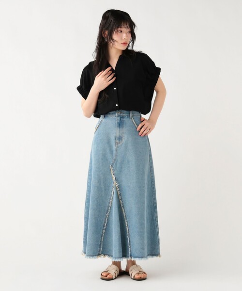 BEAMS HEART(ビームスハート)の「スキッパーネック シルケット カットソー(Tシャツ/カットソー・レディース・オフホワイト/その他/ブラック/イエロー系その他2・FREE)」の22枚目の写真