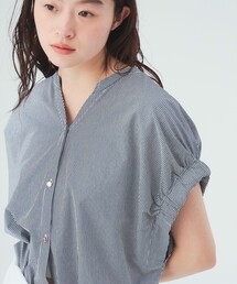 BEAMS HEART | スキッパーネック シルケット カットソー(Tシャツ/カットソー)