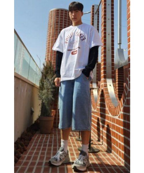 PHILIPPAKER(フィリップペイカー)の「ブルーベースバミューダワイドデニムショートパンツライトブルー(その他パンツ・メンズ・その他・MEDIUM/LARGE/X-LARGE)」の14枚目の写真