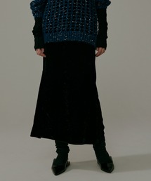 CINOH | CRUSHED VELOUR LONG SKIRT(スカート)