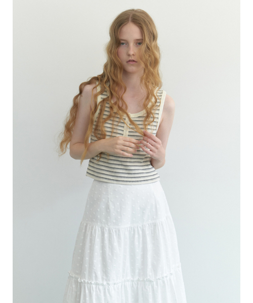RE_L(リエル)の「Fizz button sleeveless (stripe)(Tシャツ/カットソー・レディース・その他・FREE)」の2枚目の写真