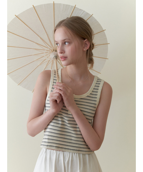 RE_L(リエル)の「Fizz button sleeveless (stripe)(Tシャツ/カットソー・レディース・その他・FREE)」の4枚目の写真