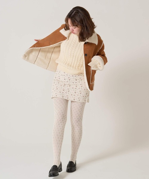 TINA：JOJUN（ティーナジョジュン）の「ケーブル編み ニットプルオーバー TINA：JOJUN（ニット/セーター・レディース・杢グレー/ピンク/アイボリー・M）」の10枚目の写真