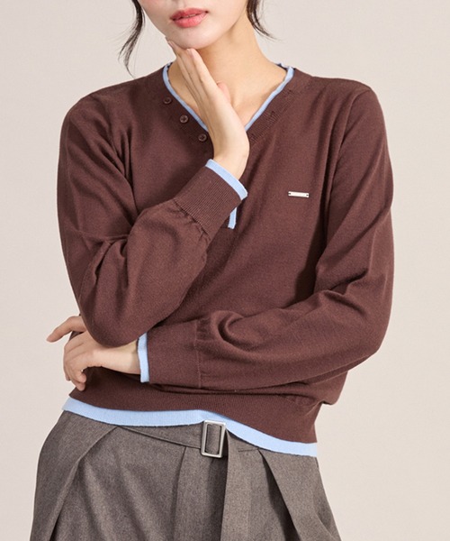 セール】ダブルヘンリーニット（ニット/セーター）｜apres jour mignon