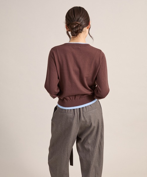 apres jour mignon(アプレジュールミニョン)の「ダブルヘンリーニット(ニット/セーター・レディース・ブラック/ネイビー/ブラウン系その他・LARGE/フリー)」の21枚目の写真