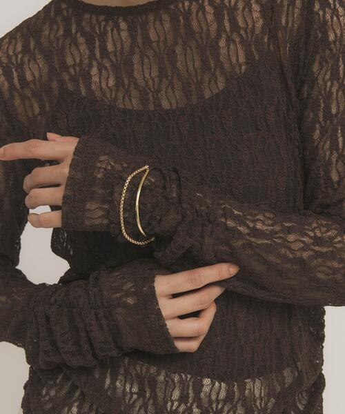 KBF(ケイビーエフ)の「チェーンコンビバングル(ブレスレット・レディース・シルバー/ゴールド・ONE)」の9枚目の写真