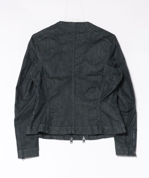 G-STAR(ジースター)の「Double Zip Jacket/フロントダブルジップディテールスタンドカラースリムデニムジャケット(デニムジャケット・レディース・ダークインディゴブルー・X-SMALL/SMALL/MEDIUM)」の2枚目の写真
