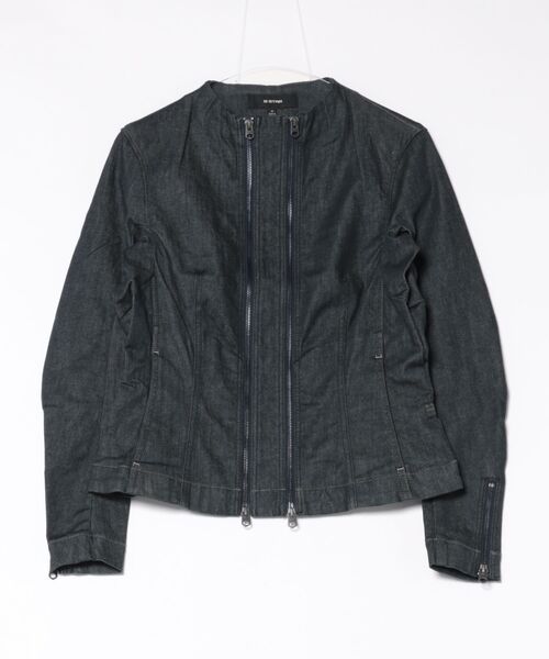G-STAR(ジースター)の「Double Zip Jacket/フロントダブルジップディテールスタンドカラースリムデニムジャケット(デニムジャケット・レディース・ダークインディゴブルー・X-SMALL/SMALL/MEDIUM)」の4枚目の写真