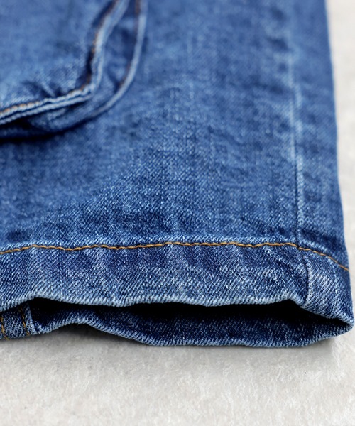 antiqua(アンティカ)の「スタンドカラー デニムジャケット(デニムジャケット・レディース・ブルー系その他・ONESIZE)」の3枚目の写真