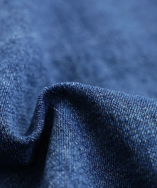 antiqua(アンティカ)の「スタンドカラー デニムジャケット(デニムジャケット・レディース・ブルー系その他・ONESIZE)」の2枚目の写真